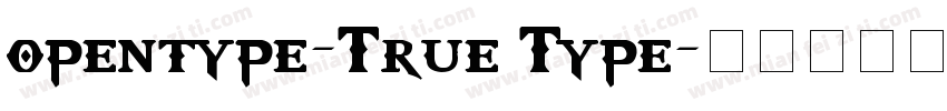 opentype-True Type字体转换